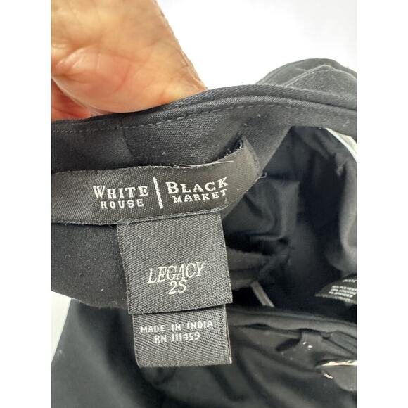 Y2K White House Black Market Work Trousers Bootcut Office Workwear Belted 2S - Picture 7 of 8